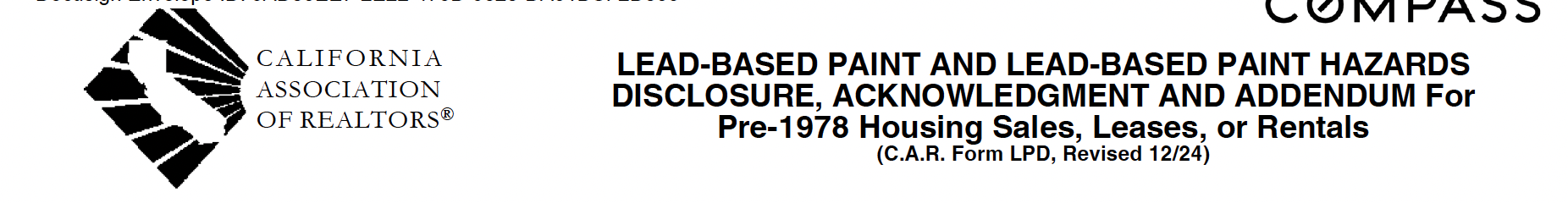Lead Based Paint Disclosure in San Francisco